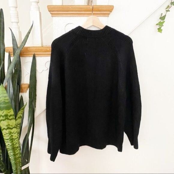 TOPSHOP black ribbed crew neck sweater sz 12 NWT - Picture 6 of 7